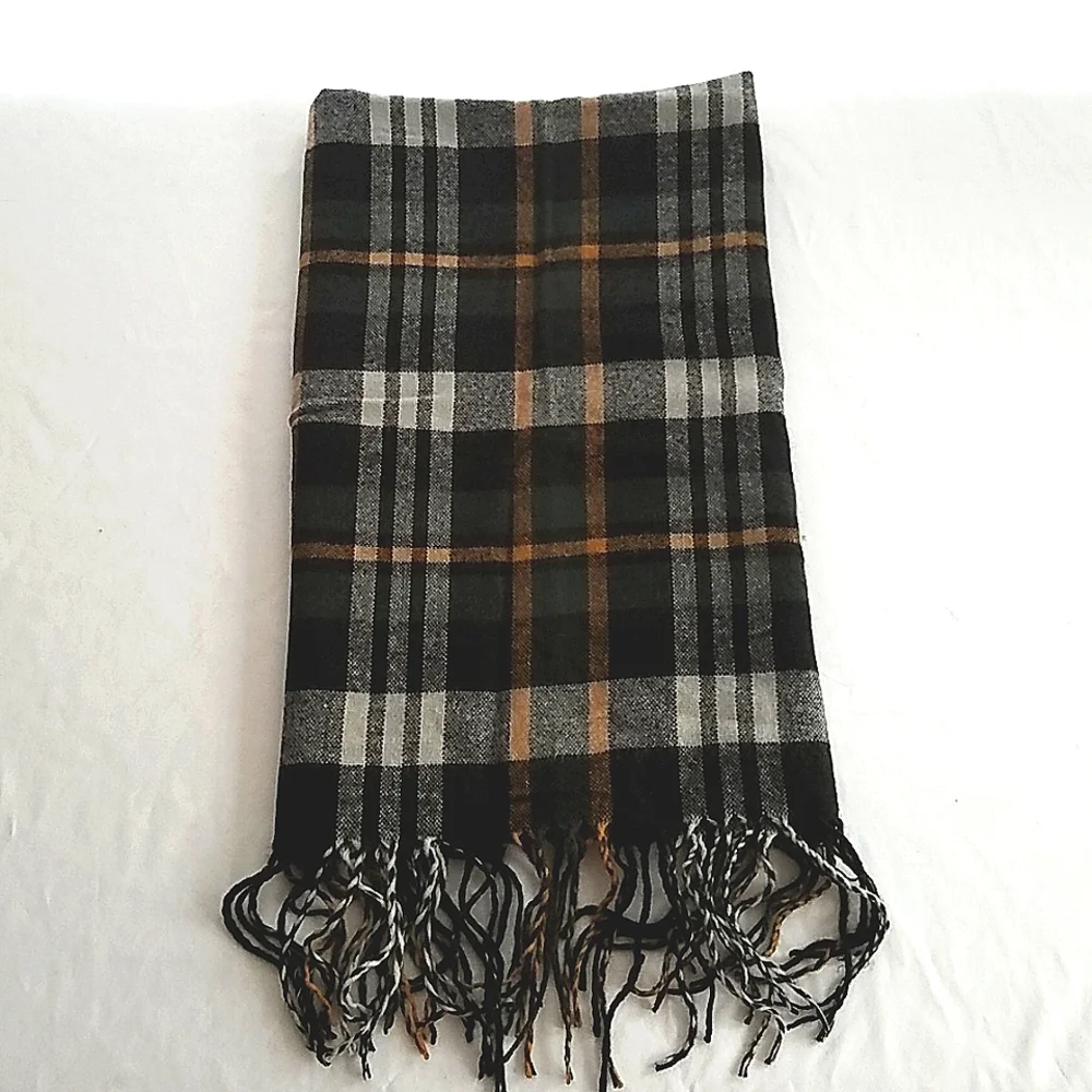 Goodfellow & Co Men's Plaid Acrylic Twill Woven Scarf One Size